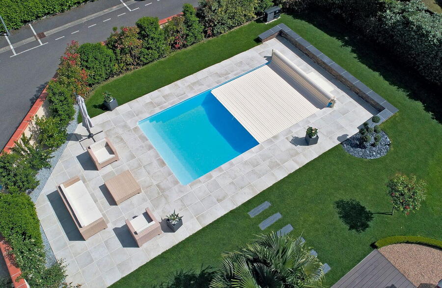Exkluzivní obdélníkový bazén Desjoyaux Pool & Play Exclusive 8 x 3,5 m